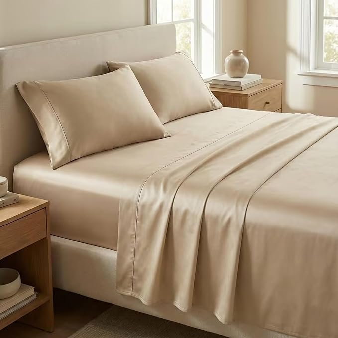 100% Cotton Bed Sheet Set - King - 4 Piece