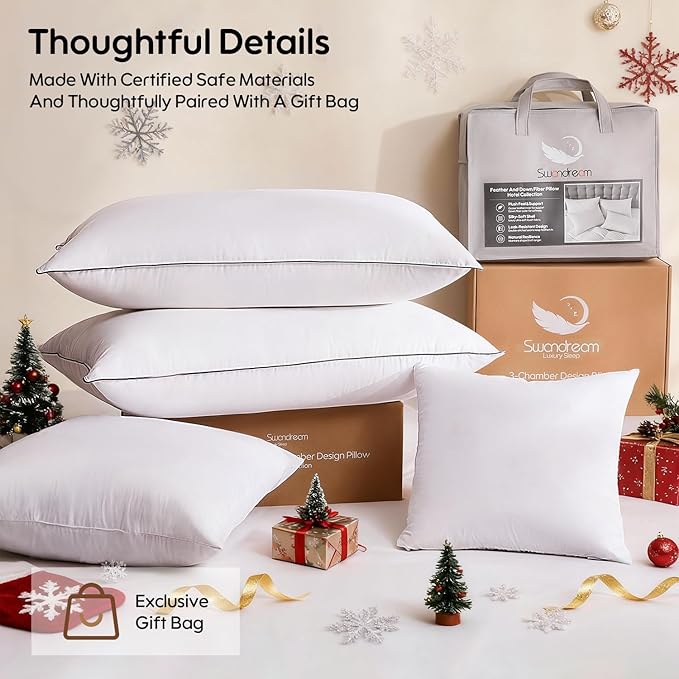 Bed Pillow - King - 2 Pack