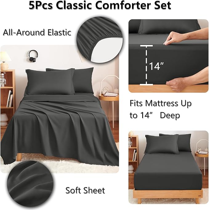 Down Alternative Comforter Set - Twin - 5 Piece