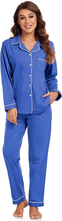 100% Cotton Pants Pajama Set - Long Sleeve - 2 Piece