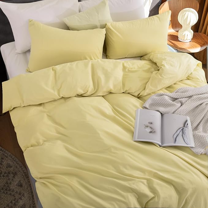 Linen Duvet Cover Set - Queen - 3 Piece