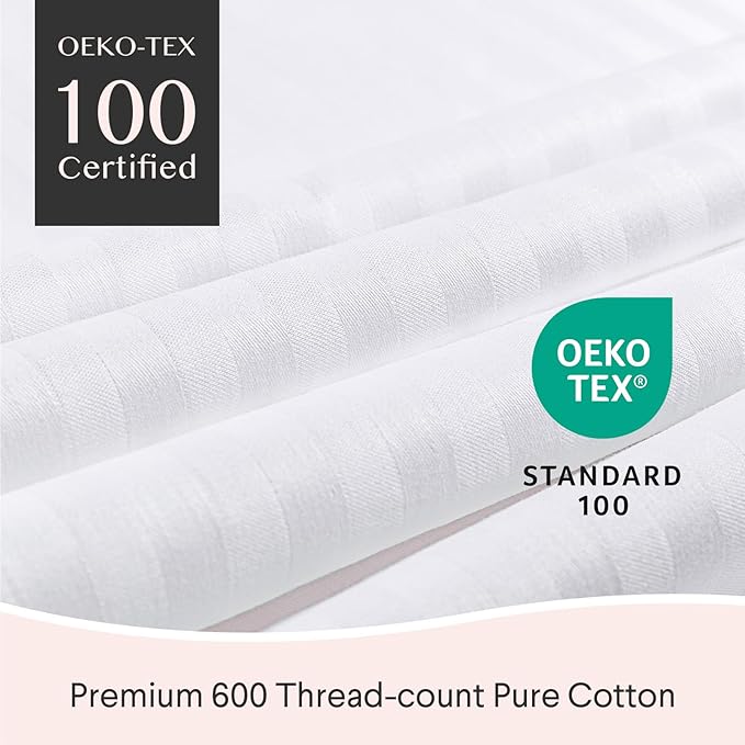100% Cotton Pillow Protector - Queen - 4 Pack
