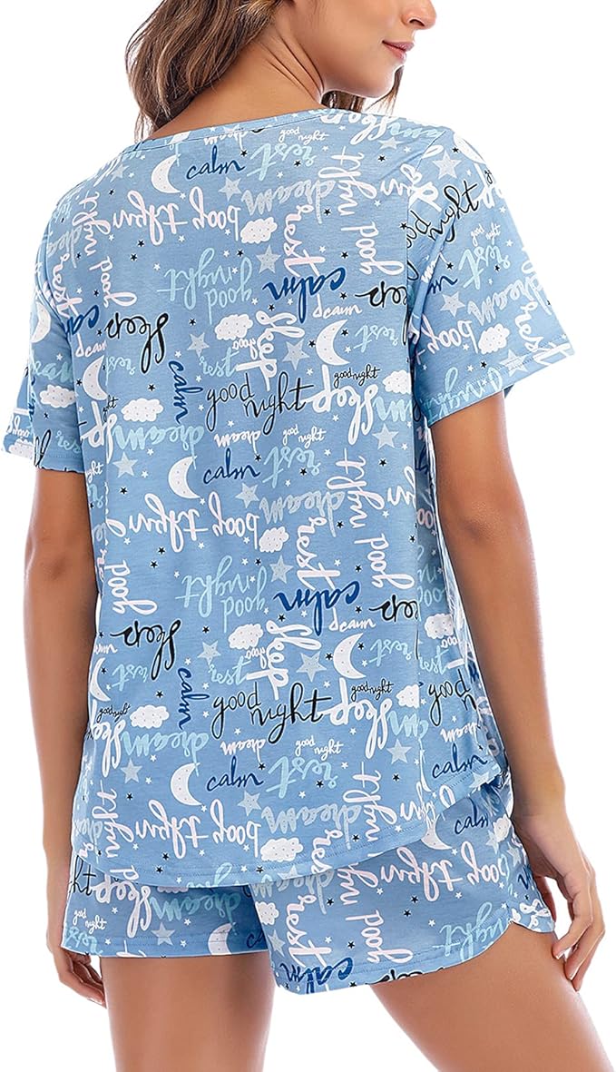 Shorts Pajama Set - Short Sleeve - 2 Piece