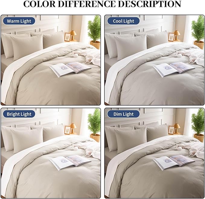 Linen Duvet Cover Set - Queen - 3 Piece