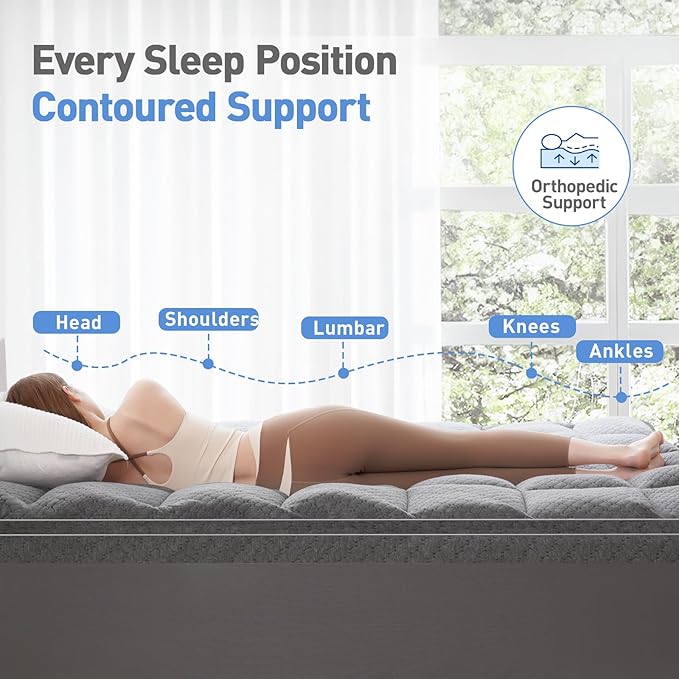 Memory Foam Cooling Mattress Topper - Twin XL - 21 in Deep Pocket
