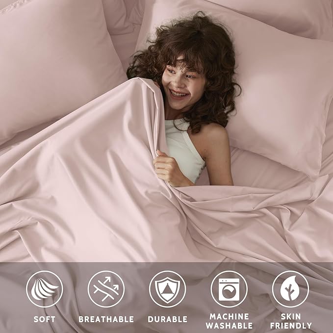 Cooling Bed Sheet Set - King - 16 in Deep Pocket - 6 Piece
