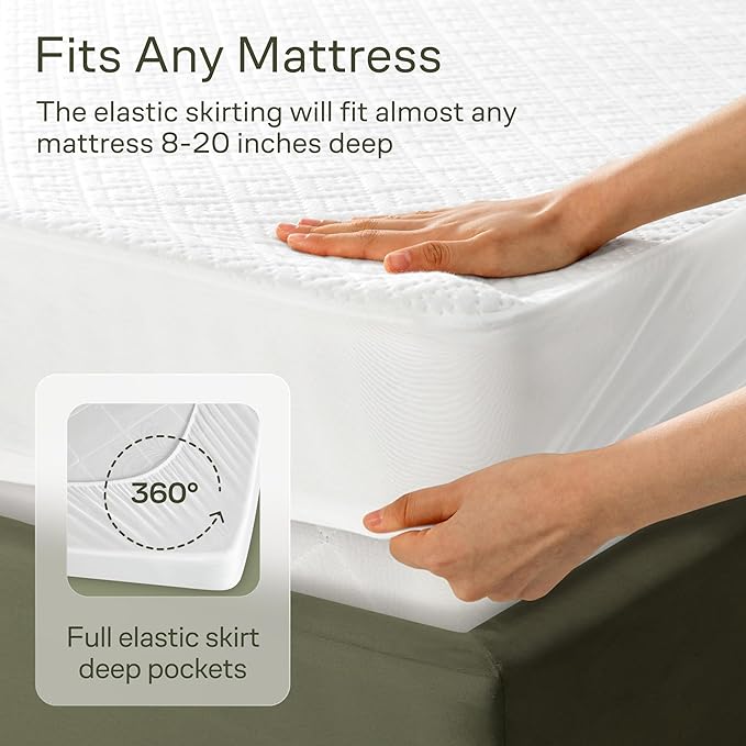 Bamboo Cooling Mattress Protector - King