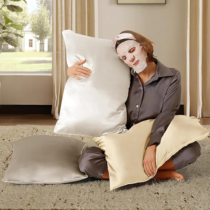 Satin Cooling Bed Pillow - Queen