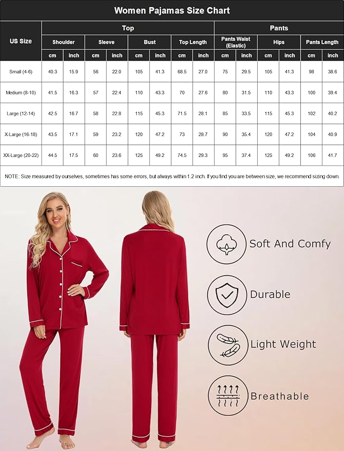 Women's Pajama Set - Long Sleeve - 2 Piece