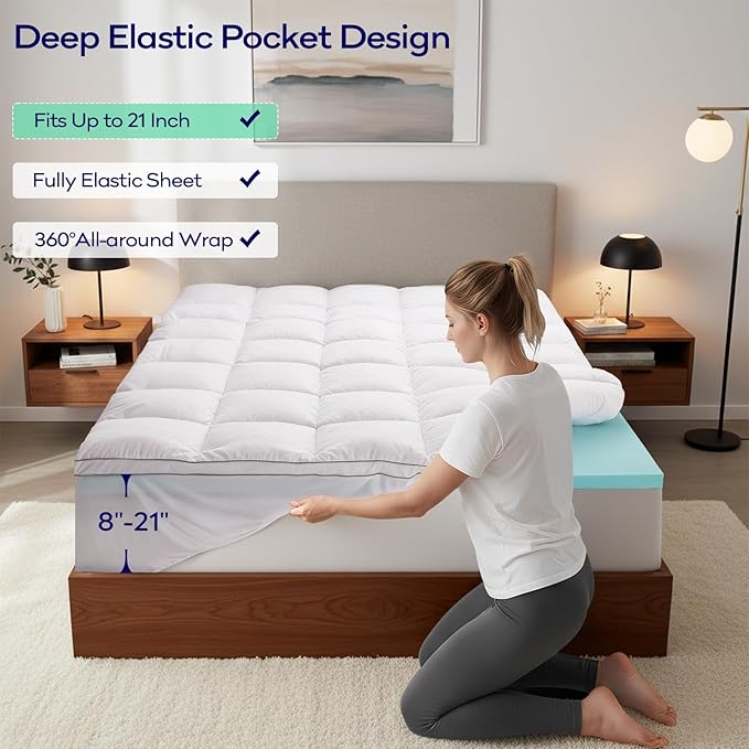 Memory Foam Cooling Mattress Topper - Twin XL
