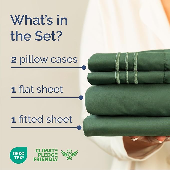 Cooling Bed Sheet Set - Queen - 4 Piece