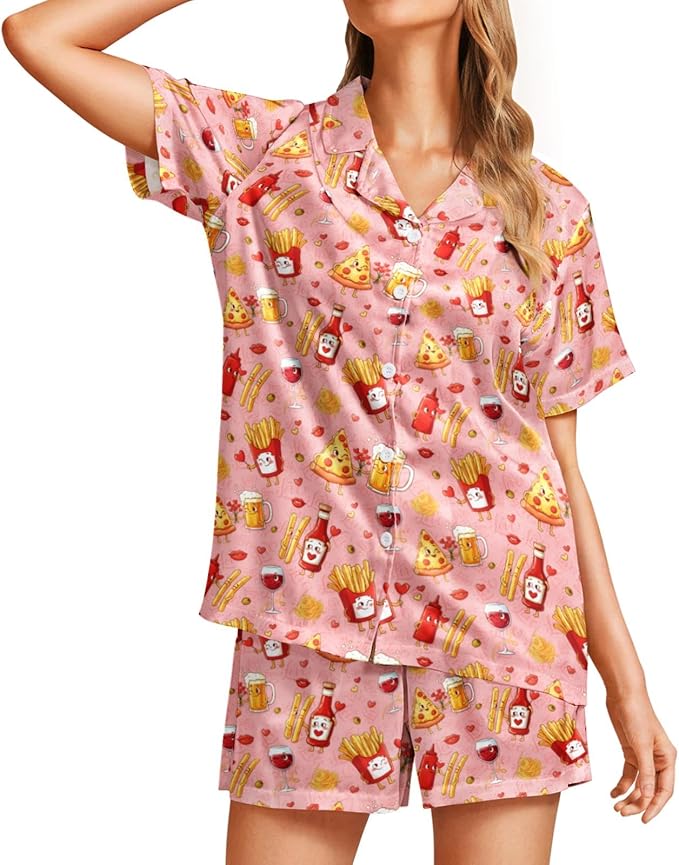 Women's Pajama Set - Short Sleeve - 2 Piece