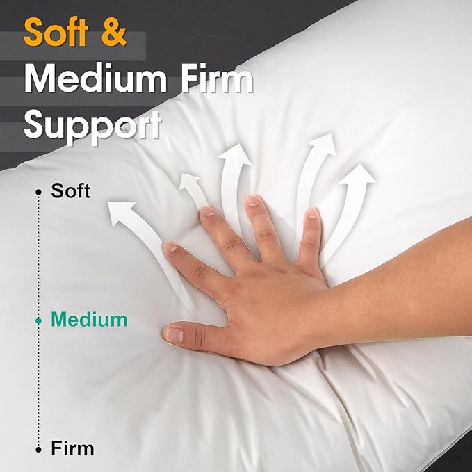 100% Cotton Bed Pillow - King - 2 Piece
