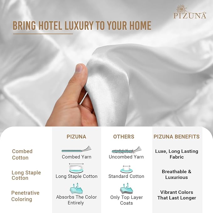 100% Cotton Pillowcase Set - King - 2 Piece
