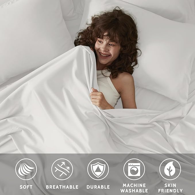 Cooling Bed Sheet Set - Queen - 16 in Deep Pocket - 6 Piece