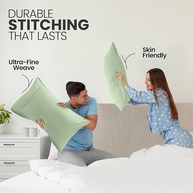 Microfiber Pillowcase Set - King - 20 x 40 in - 2 Pack