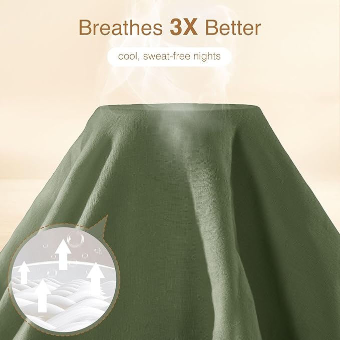 Linen Duvet Cover Set - King - 3 Piece