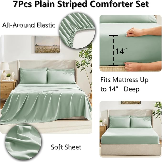 Comforter Set - King - 7 Piece