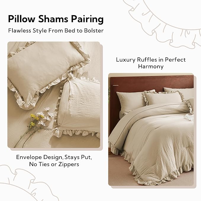 Linen Comforter Set - King - 7 Piece