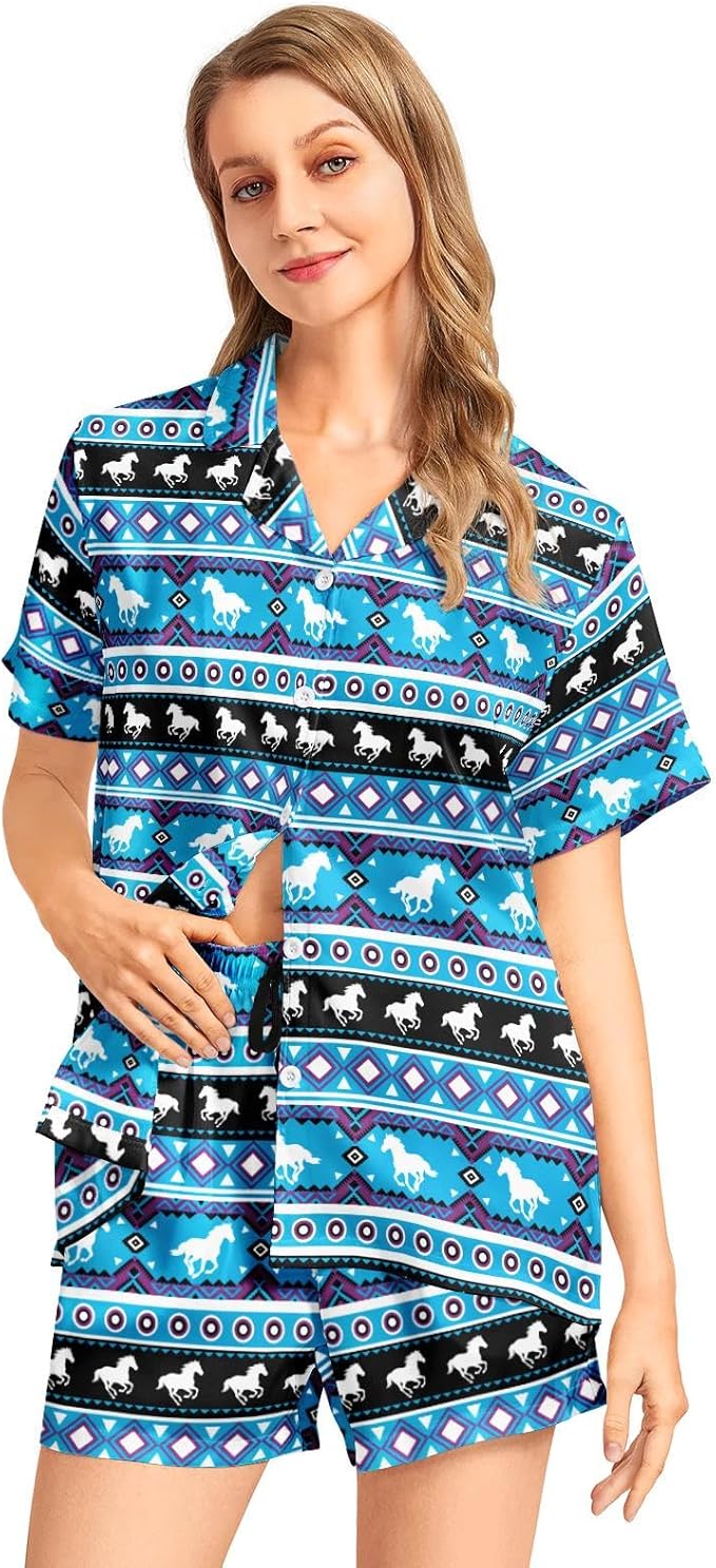 Women's Pajama Set - Short Sleeve - 2 Piece