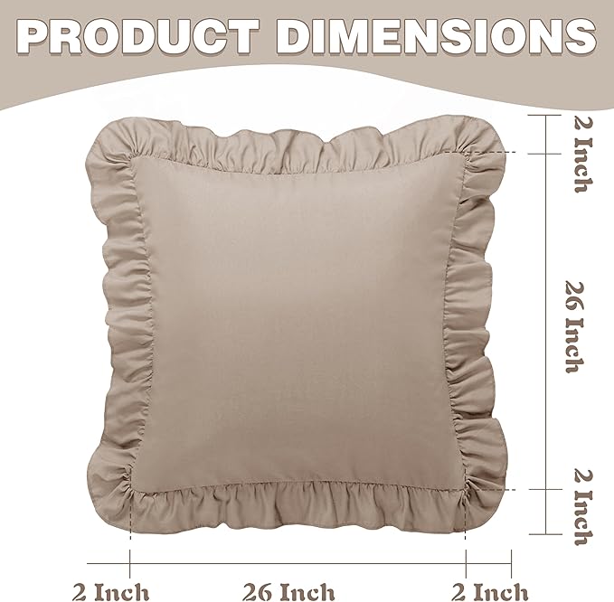 Microfiber Pillowcase Set - 26 x 26 in - 2 Piece