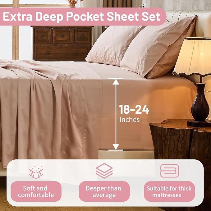 Fitted Sheet - Queen - 4 Piece