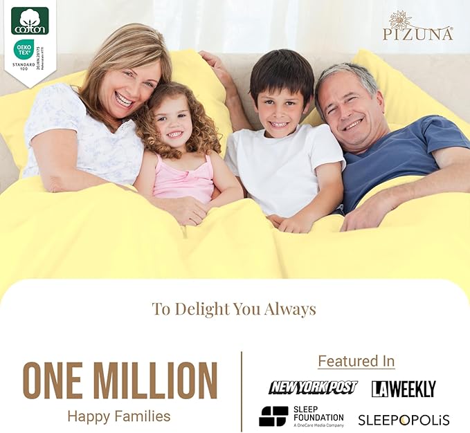 100% Cotton Pillowcase Set - King - 2 Piece