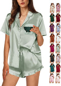 Women's Satin Pajama Set - 2 Piece