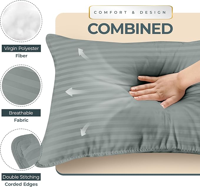 Down Alternative Cooling Bed Pillow - Queen - 2 Piece