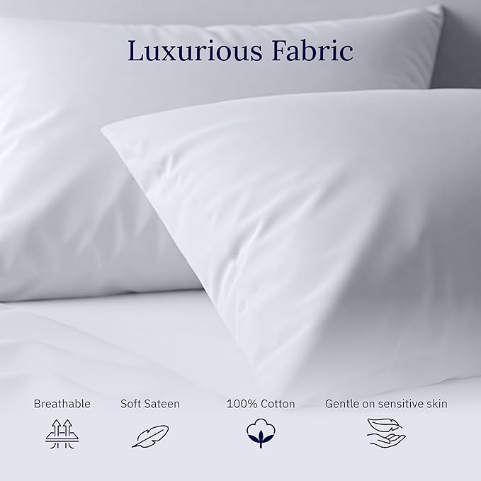 100% Cotton Pillowcase Set - Queen - 2 Piece