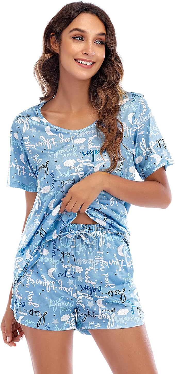 Shorts Pajama Set - Short Sleeve - 2 Piece