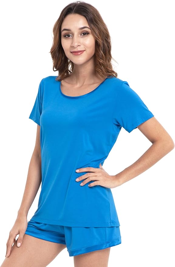 Bamboo Shorts Pajama Set - Short Sleeve - 2 Piece