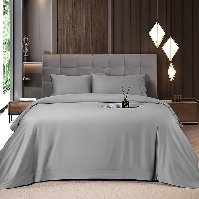 Bamboo Cooling Bed Sheet Set - Queen - 4 Piece