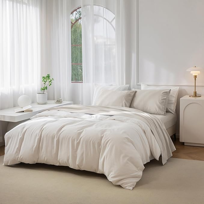 Linen Bed Sheet Set - King - 4 Piece