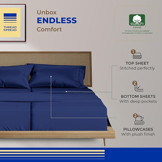 Cooling Bed Sheet Set - Split King - 5 Piece