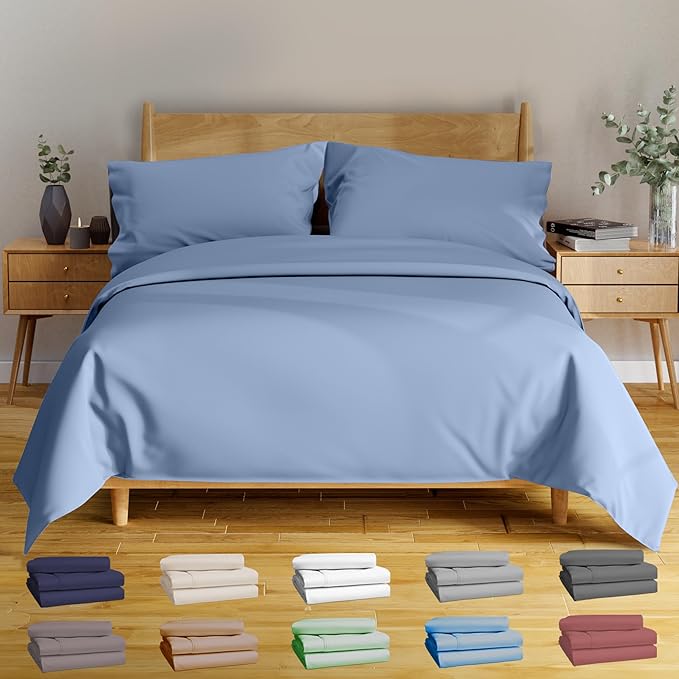 Bamboo Cooling Bed Sheet Set - King - 4 Piece