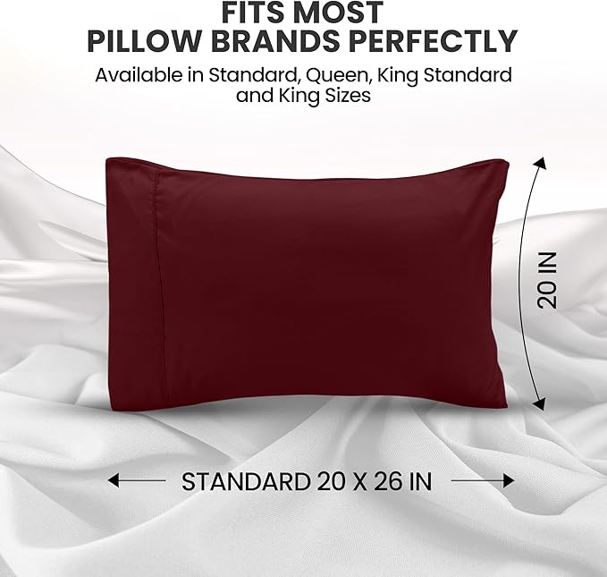 Microfiber Pillowcase Set - Standard - 20 x 26 in - 2 Pack