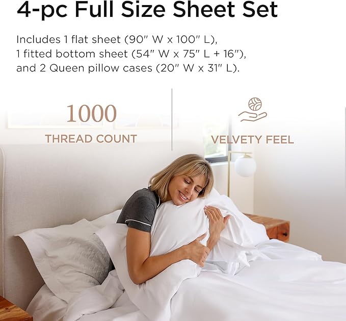 Bed Sheet Set - Full - 4 Piece