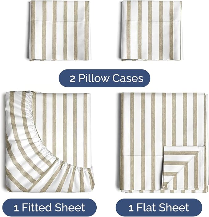 Cooling Bed Sheet Set - Twin XL - 16 in Deep Pocket - 4 Piece