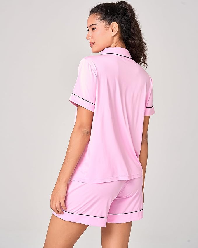 Women's Bamboo Shorts Pajama Set - 2 Piece