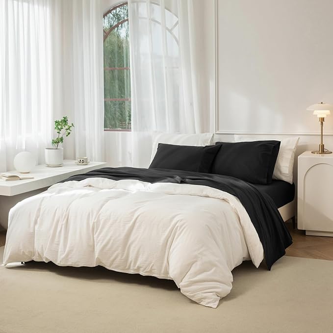 Linen Bed Sheet Set - King - 4 Piece