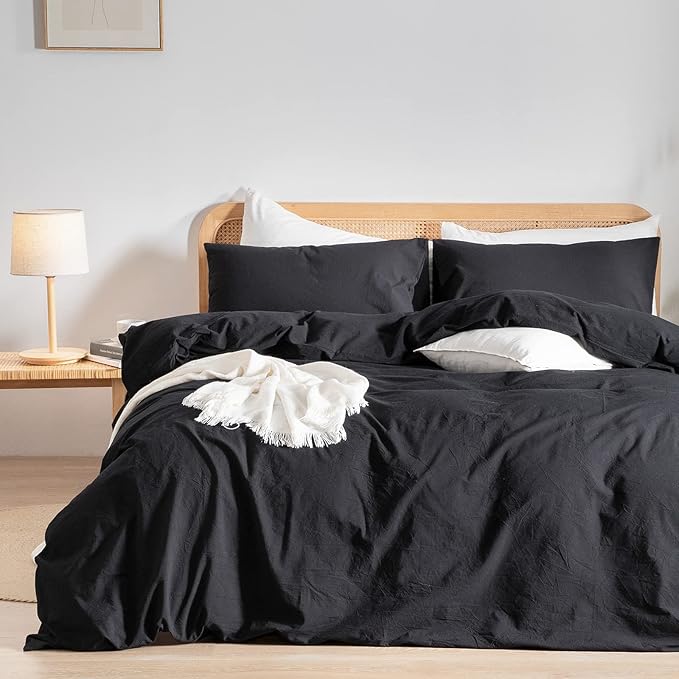 Linen Duvet Cover Set - Queen - 3 Piece