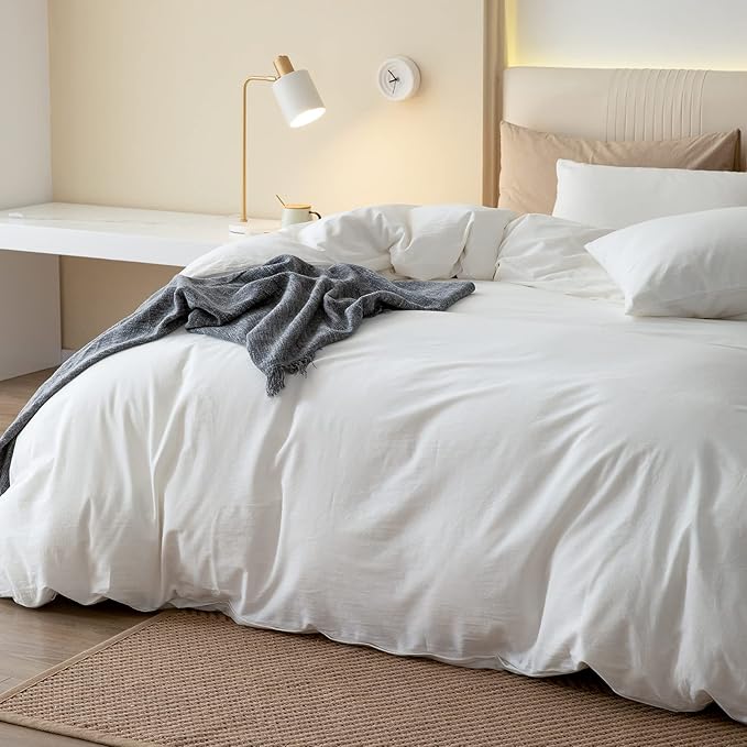 Linen Duvet Cover Set - King - 132 x 120 in - 3 Piece