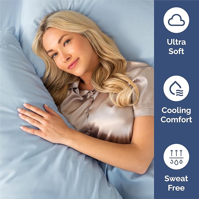 Cooling Bed Sheet Set - Queen - 16 in Deep Pocket - 6 Piece