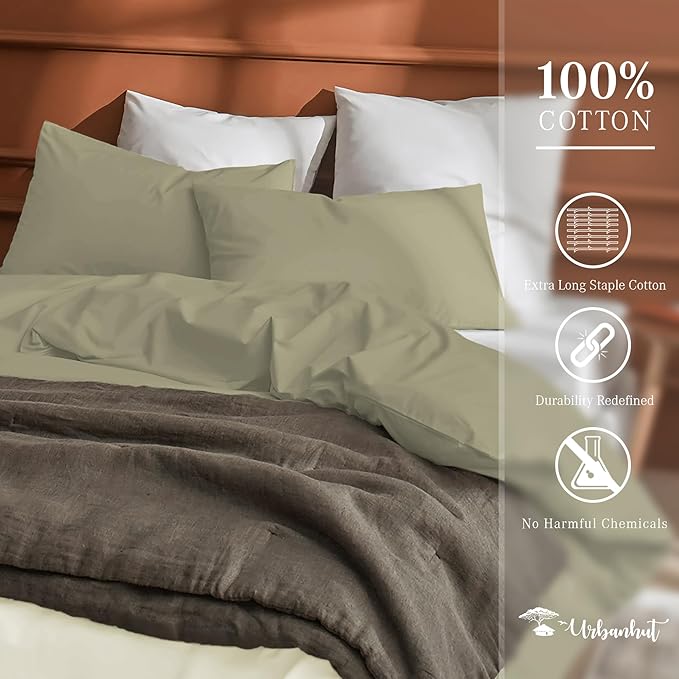 100% Cotton Duvet Cover Set - Queen - 3 Piece