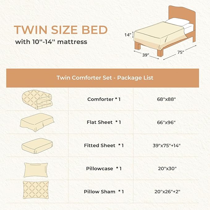 Comforter Set - Twin - 5 Piece