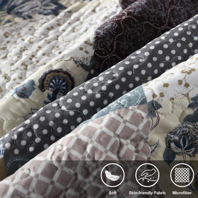Microfiber Quilt Set - Queen - 3 Piece