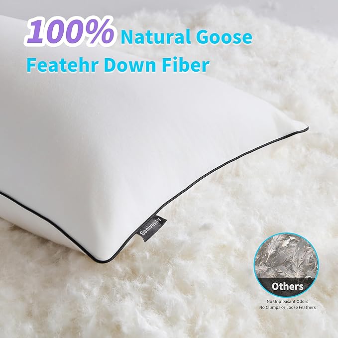 100% Cotton Bed Pillow - Queen - 2 Piece