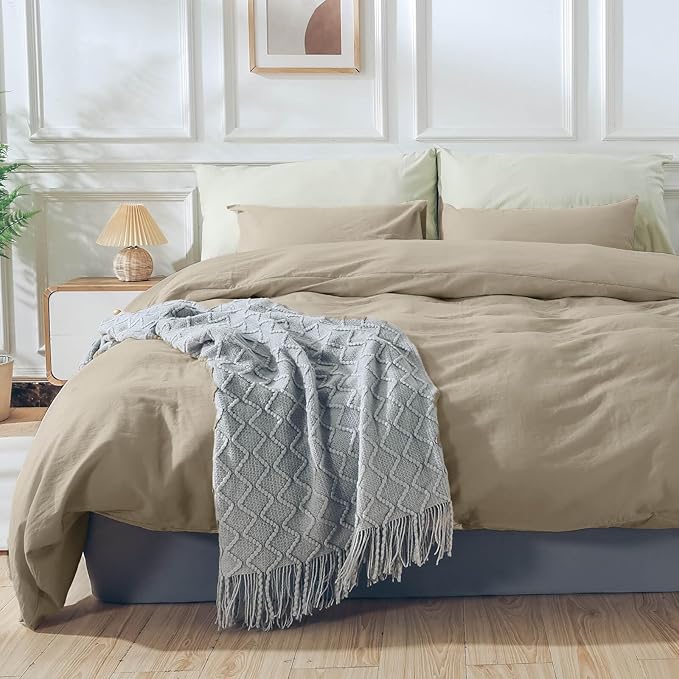 Linen Duvet Cover Set - King - 3 Piece