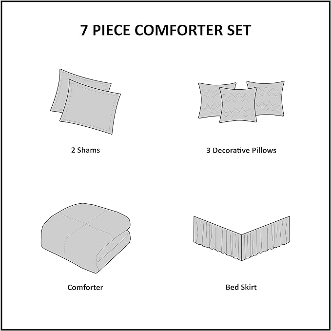 Down Alternative Comforter Set - Queen - 7 Piece